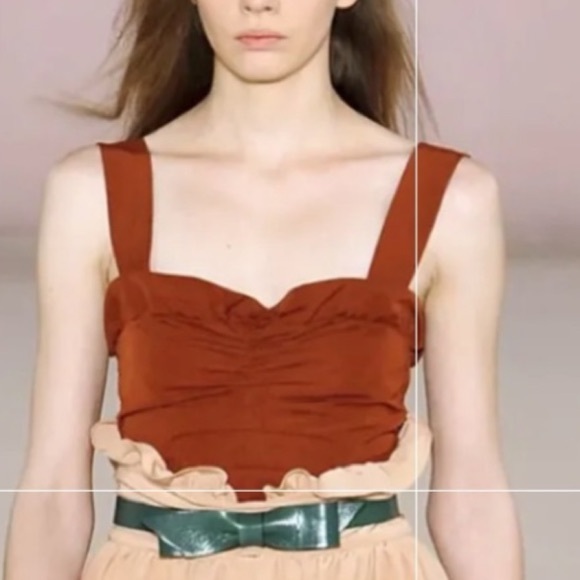 Chloe Ruffle Bralette Camisole Bustier with Gathers and Back Bow - Picture 1 of 13